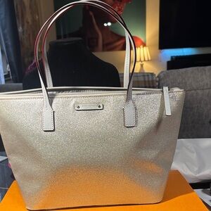 Kate Spade Glittering Silver Tote